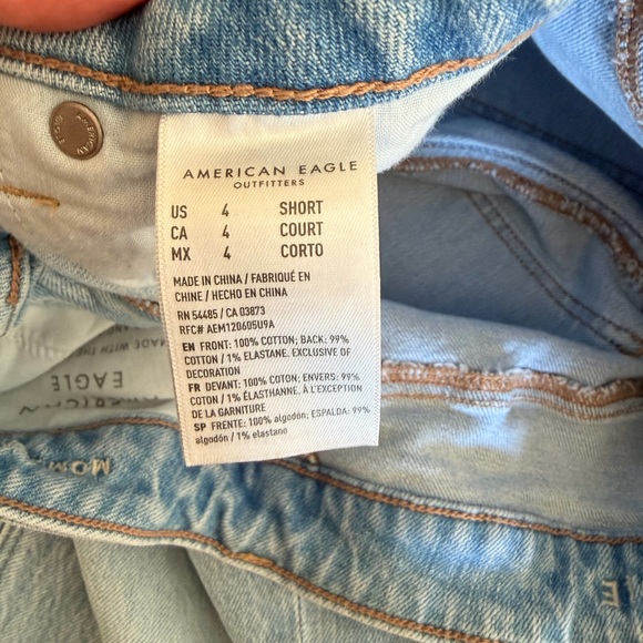 Women’s Size 4S American Eagle Mom Jeans Strigid - Picture 7 of 8